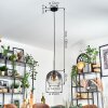 Koyoto Lampadario a sospensione, Lampada a sfera, Lampada a sospensione Chiaro, Grigio fumo, 1-Luce