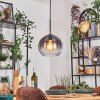 Koyoto Lampadario a sospensione, Lampada a sfera, Lampada a sospensione Chiaro, Grigio fumo, 1-Luce