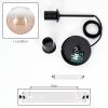 Koyoto Lampadario a sospensione, Lampada a sfera, Lampada a sospensione Ambrato, Chiaro, 1-Luce