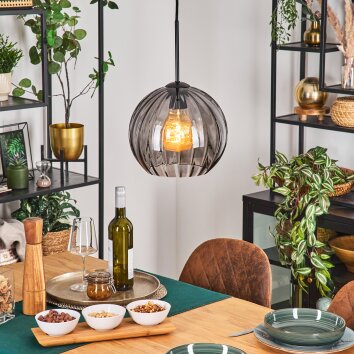 Koyoto Lampadario a sospensione, Lampada a sfera, Lampada a sospensione Grigio fumo, 1-Luce