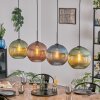 Koyoto Lampadario a sospensione, Lampada a sfera, Lampada a sospensione Blu, Verde, Ramato, 4-Luci