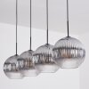 Koyoto Lampadario a sospensione, Lampada a sfera, Lampada a sospensione Chiaro, Grigio fumo, 4-Luci