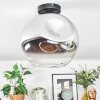 Ripoll Plafoniera, Lampada a sfera Cromo, Chiaro, Grigio fumo, 1-Luce