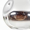 Ripoll Plafoniera, Lampada a sfera Cromo, Chiaro, Grigio fumo, 1-Luce