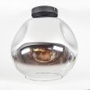 Ripoll Plafoniera, Lampada a sfera Cromo, Chiaro, Grigio fumo, 1-Luce