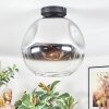 Ripoll Plafoniera, Lampada a sfera Cromo, Chiaro, Grigio fumo, 1-Luce