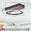 Galen Plafoniera LED Aspetto del legno, Nero, 1-Luce