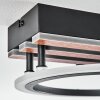 Galen Plafoniera LED Aspetto del legno, Nero, 1-Luce