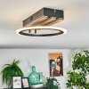 Galen Plafoniera LED Aspetto del legno, Nero, 1-Luce
