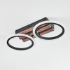 Galen Plafoniera LED Aspetto del legno, Nero, 1-Luce