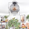 Koyoto Plafoniera, Lampada a sfera 30 cm Grigio fumo, 1-Luce