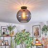 Koyoto Plafoniera, Lampada a sfera 30 cm Grigio fumo, 1-Luce