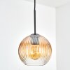 Koyoto Lampadario a sospensione, Lampada a sfera, Lampada a sospensione 20 cm Ambrato, Chiaro, 1-Luce
