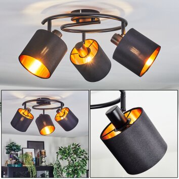 Alsen Plafoniera, Faretto da soffitto Nero, 3-Luci