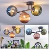 Chehalis Plafoniera, Lampada a sfera Blu, Verde, Ramato, 3-Luci