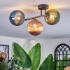 Chehalis Plafoniera, Lampada a sfera Blu, Verde, Ramato, 3-Luci