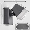 Fanel Lampada da parete per esterno, Applique, Faretto da parete LED Antracite, 1-Luce