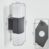 Felor Lampada da parete per esterno, Lampade Up & Down, Applique LED Antracite, 2-Luci