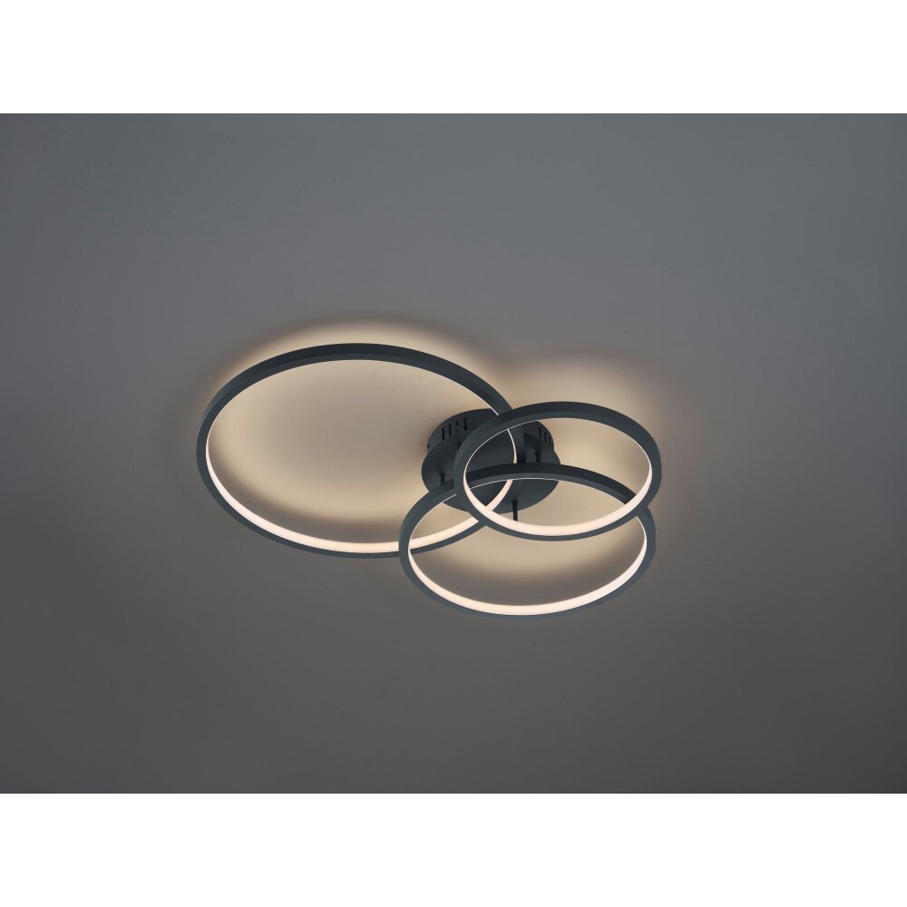 Trio Aaron Plafoniera LED Antracite, 1-Luce, Telecomando, Cambia colore main product photo