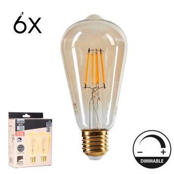 E27 LED 6 Watt bianco caldo dimmerabile 650 Lumen