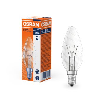 Illuminazione Osram E14 11 Watt bianco caldo dimmerabile 50 Lumen