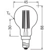 Illuminazione Osram E14 2.2 Watt bianco caldo 470 Lumen