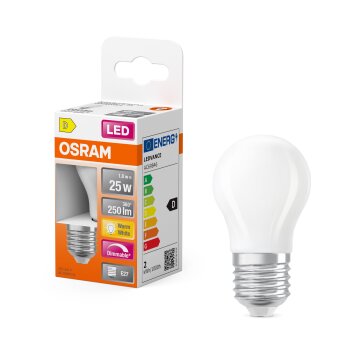 Illuminazione Osram E27 LED 2.5 Watt bianco caldo dimmerabile 250 Lumen