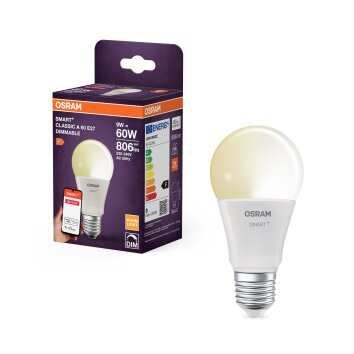 Illuminazione Osram E27 9 Watt bianco caldo dimmerabile 806 Lumen