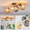 Koyoto Plafoniera, Lampada a sfera Ambrato, Chiaro, Grigio fumo, 4-Luci