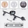 Koyoto Plafoniera, Lampada a sfera Ambrato, Chiaro, Grigio fumo, 4-Luci