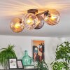 Koyoto Plafoniera, Lampada a sfera Ambrato, Chiaro, Grigio fumo, 4-Luci