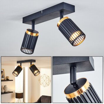 Fenik Plafoniera Nero, 2-Luci