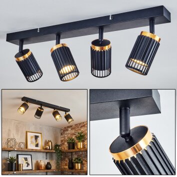 Fenik Plafoniera Nero, 4-Luci