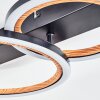 Galor Plafoniera LED Aspetto del legno, Nero, 1-Luce