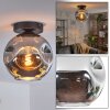 Ripoll Plafoniera, Lampada a sfera Grigio fumo, 1-Luce