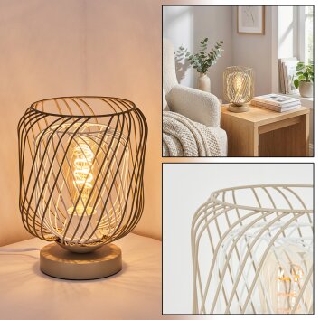 Narla Lampada da tavolo Sabbia, Bianco, 1-Luce