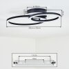 Marek Plafoniera LED Nero, 1-Luce