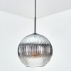 Koyoto Lampadario a sospensione, Lampada a sfera, Lampada a sospensione Chiaro, Grigio fumo, 1-Luce