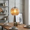 Koyoto Lampadario a sospensione, Lampada a sfera, Lampada a sospensione Ambrato, 1-Luce