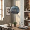 Koyoto Lampadario a sospensione, Lampada a sfera, Lampada a sospensione Blu, 1-Luce