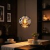Ripoll Lampadario a sospensione, Lampada a sfera, Lampada a sospensione Cromo, Grigio fumo, 1-Luce