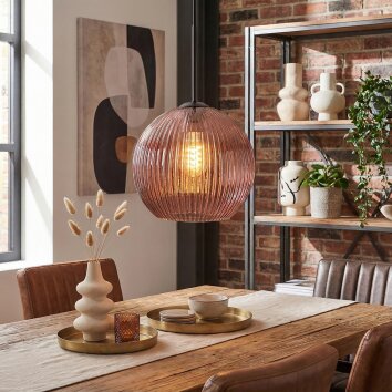 Koyoto Lampadario a sospensione, Lampada a sfera, Lampada a sospensione Ramato, 1-Luce