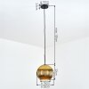 Koyoto Lampadario a sospensione, Lampada a sfera, Lampada a sospensione Oro, 1-Luce