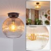 Koyoto Plafoniera, Lampada a sfera 25 cm Ambrato, Chiaro, 1-Luce