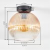 Koyoto Plafoniera, Lampada a sfera 25 cm Ambrato, Chiaro, 1-Luce