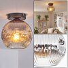 Ripoll Plafoniera, Lampada a sfera Cromo, Chiaro, Grigio fumo, 1-Luce