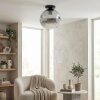Ripoll Plafoniera, Lampada a sfera Cromo, Chiaro, Grigio fumo, 1-Luce