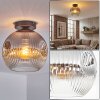 Ripoll Plafoniera, Lampada a sfera Chiaro, Grigio fumo, 1-Luce