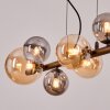 Chehalis Lampadario a sospensione, Lampada a sfera, Lampada a sospensione Ambrato, Grigio fumo, 8-Luci