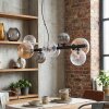 Chehalis Lampadario a sospensione, Lampada a sfera, Lampada a sospensione Ambrato, Chiaro, Grigio fumo, 8-Luci